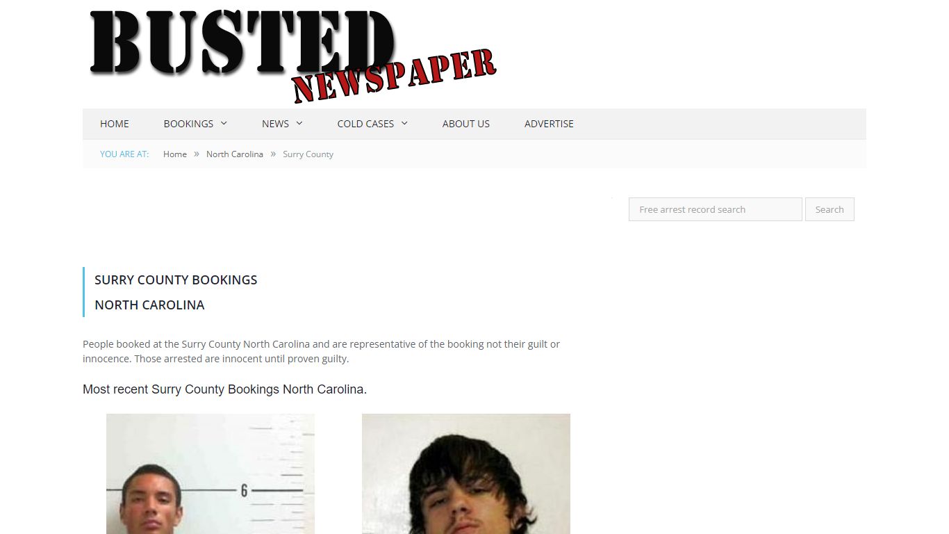 Surry County, NC Mugshots - BUSTEDNEWSPAPER.COM